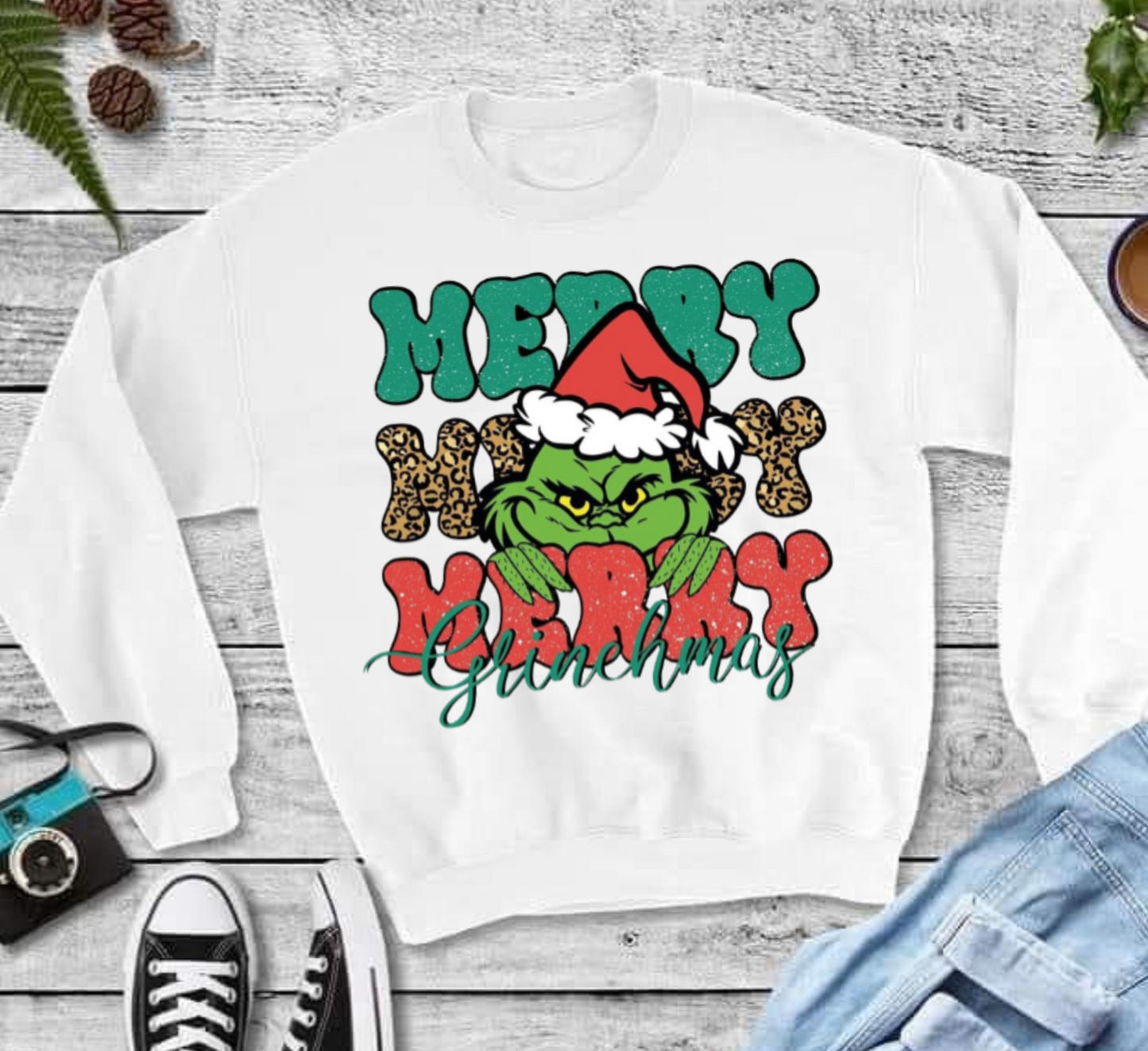 Custom Merry Grinchmas Sweatshirt